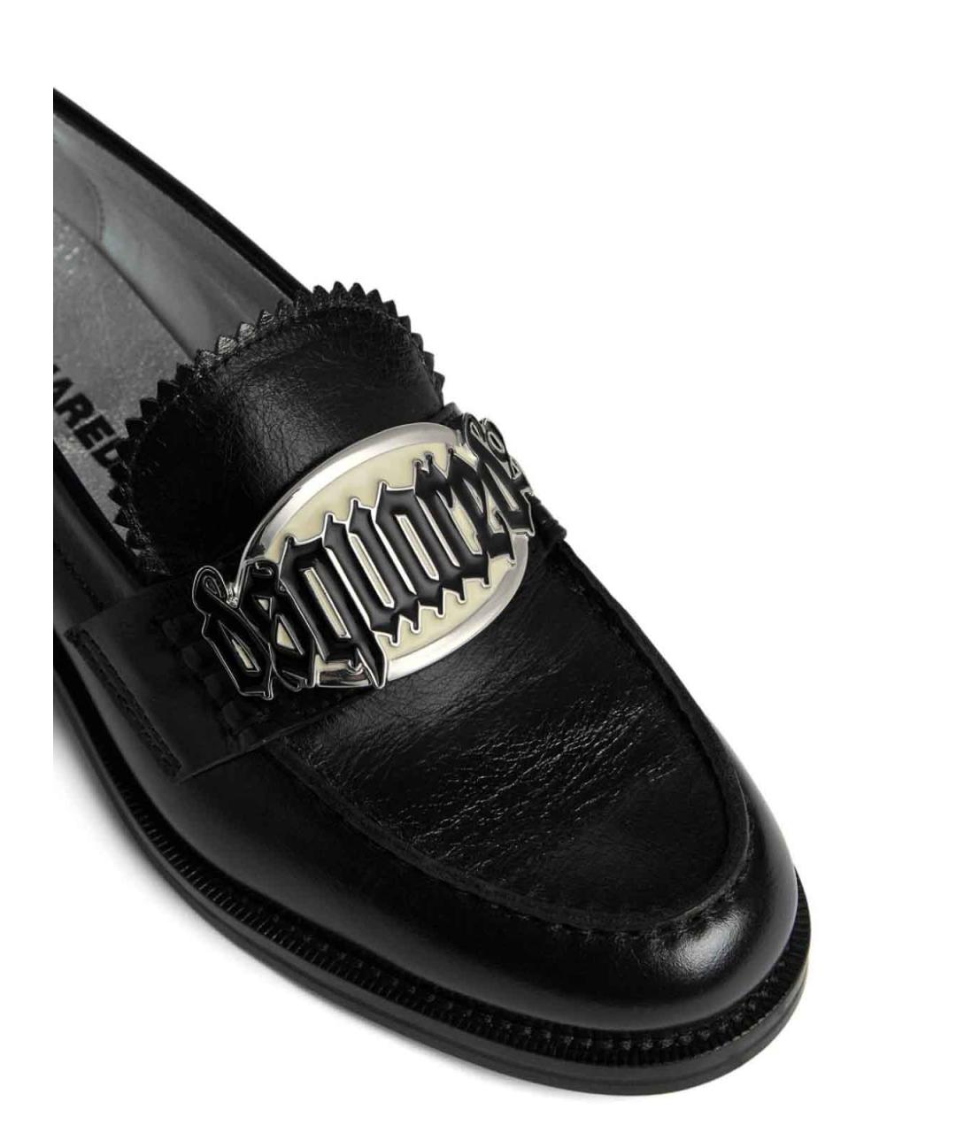 DSQUARED2 Черные текстильные лоферы, фото 5