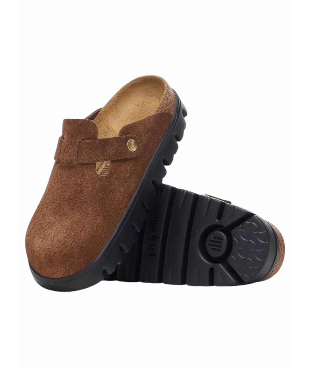 BIRKENSTOCK Коричневые замшевые сандалии, фото 3