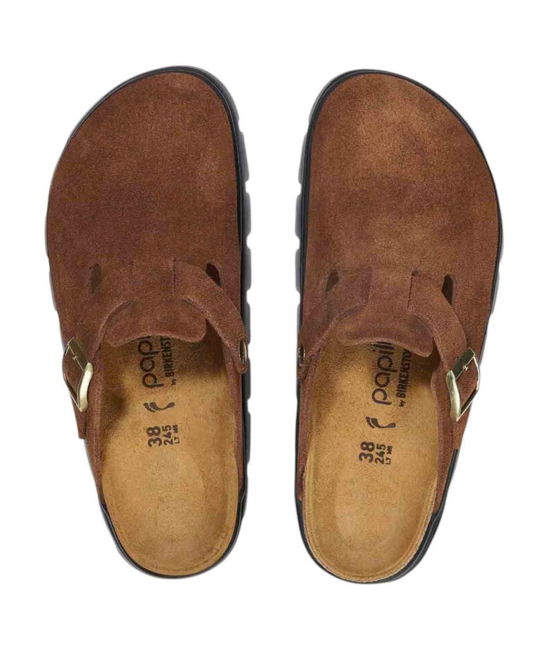 BIRKENSTOCK Коричневые замшевые сандалии, фото 4