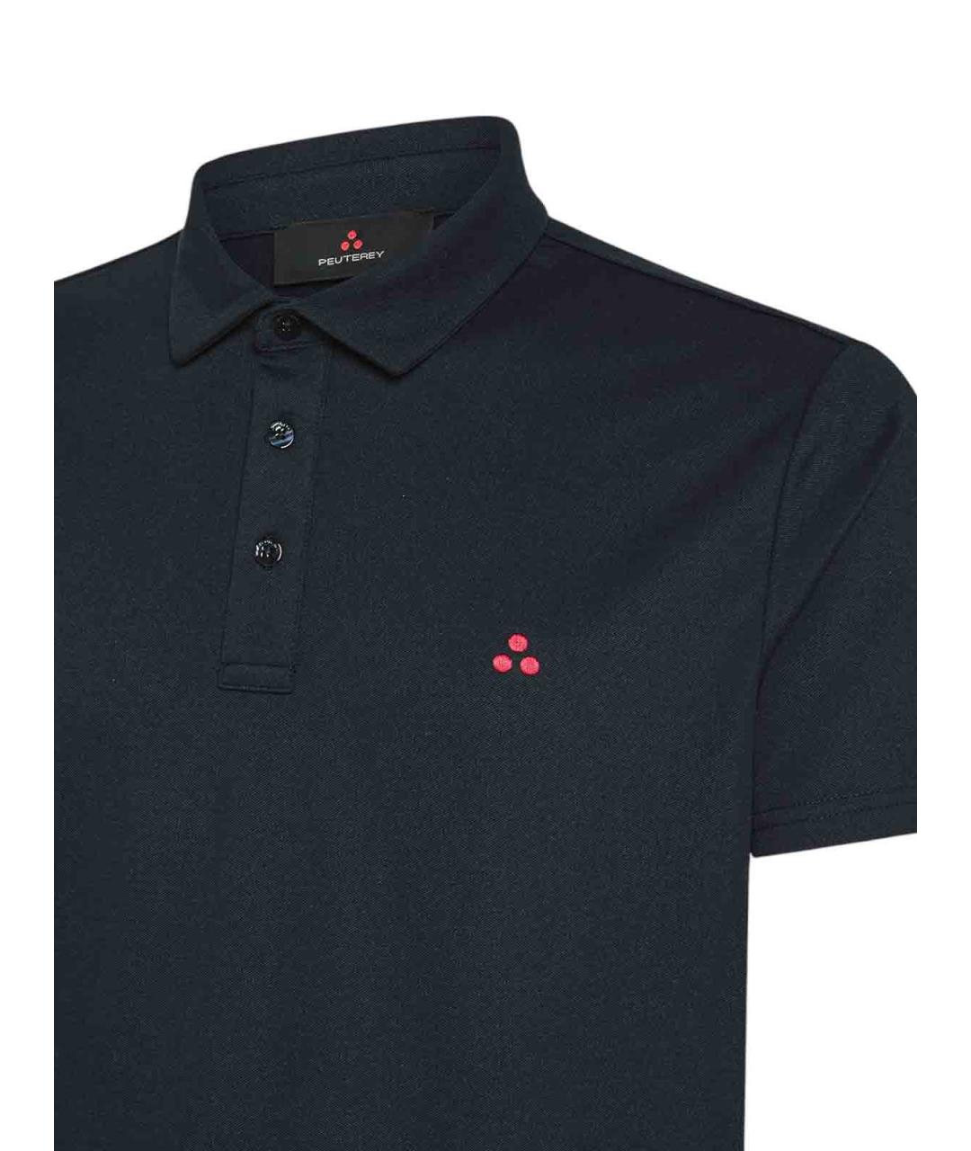 PEUTEREY Темно-синее поло с коротким рукавом, фото 2