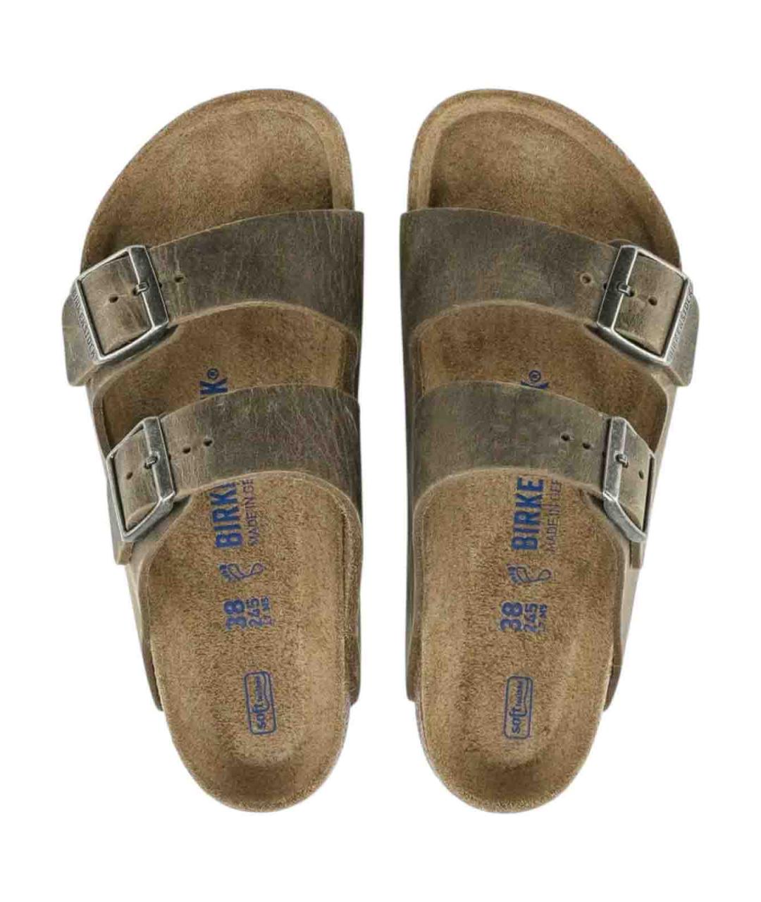 BIRKENSTOCK Зеленые замшевые сандалии, фото 4