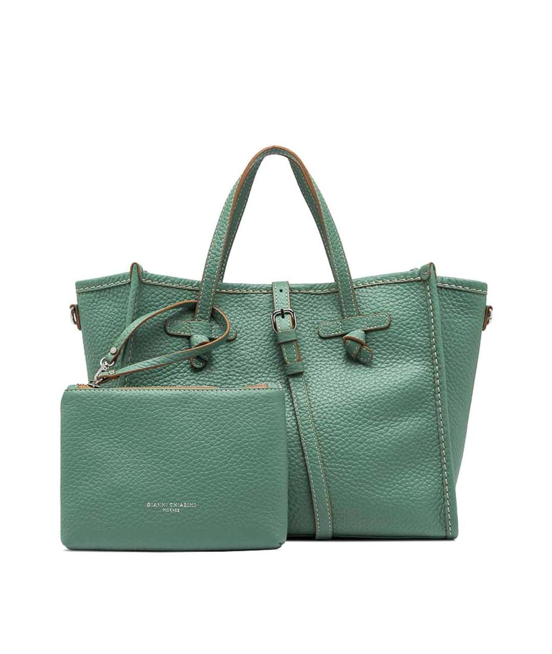 Gianni Chiarini Зеленая кожаная сумка тоут, фото 6