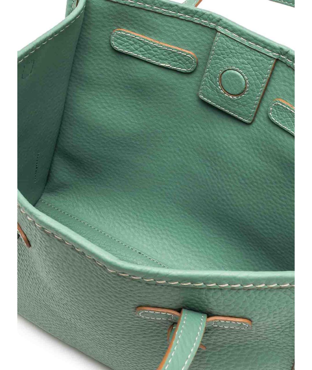 Gianni Chiarini Зеленая кожаная сумка тоут, фото 5