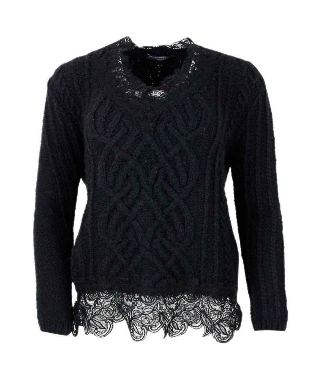 ERMANNO SCERVINO Черный хлопковый джемпер / свитер, фото 1