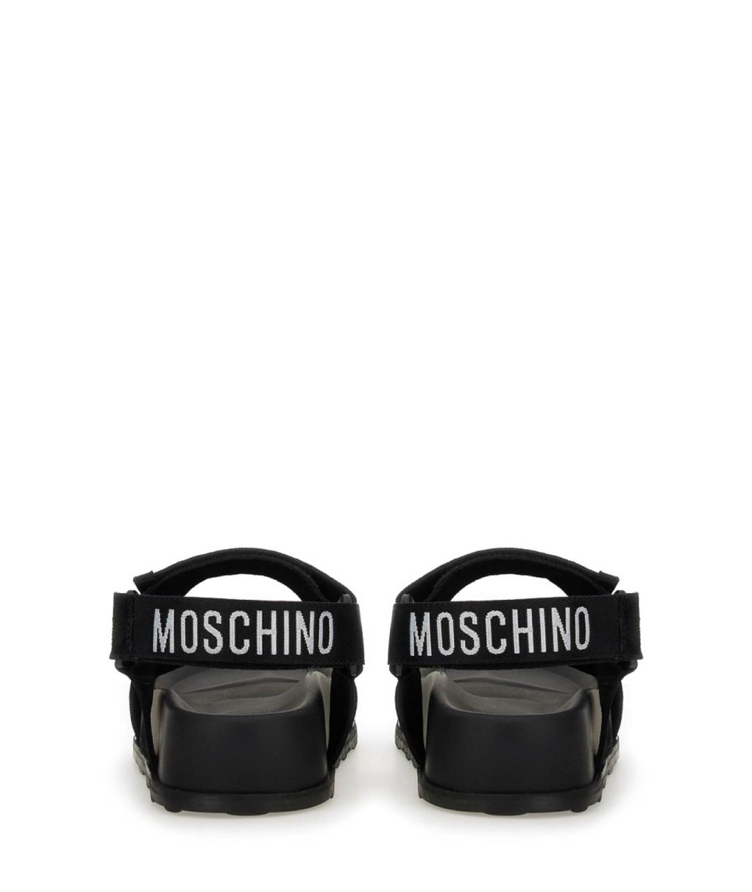 MOSCHINO Черные кожаные сандалии, фото 3
