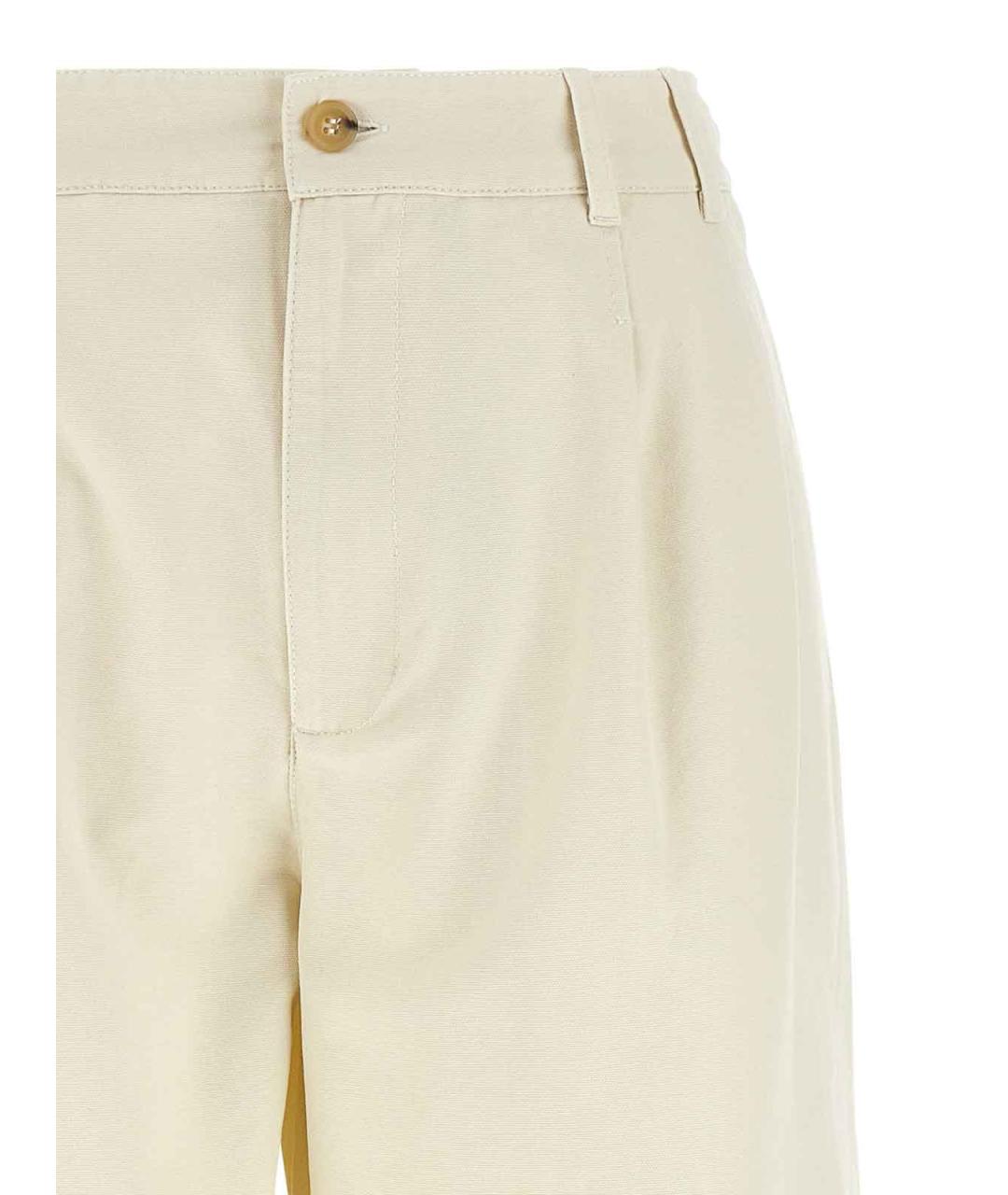 A.P.C. Бежевые хлопковые брюки широкие, фото 3