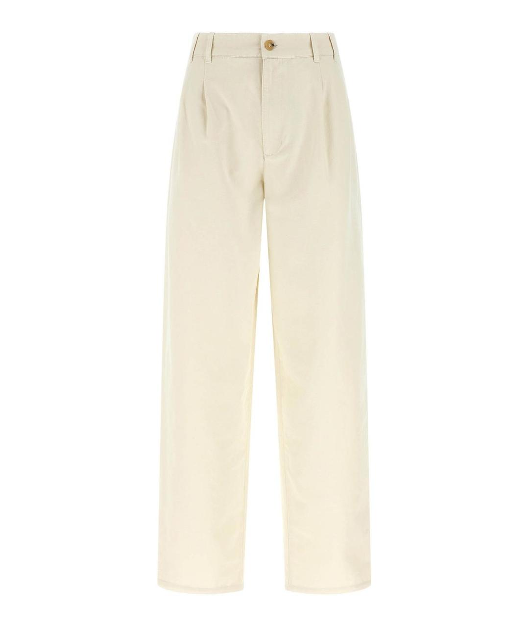 A.P.C. Бежевые хлопковые брюки широкие, фото 1