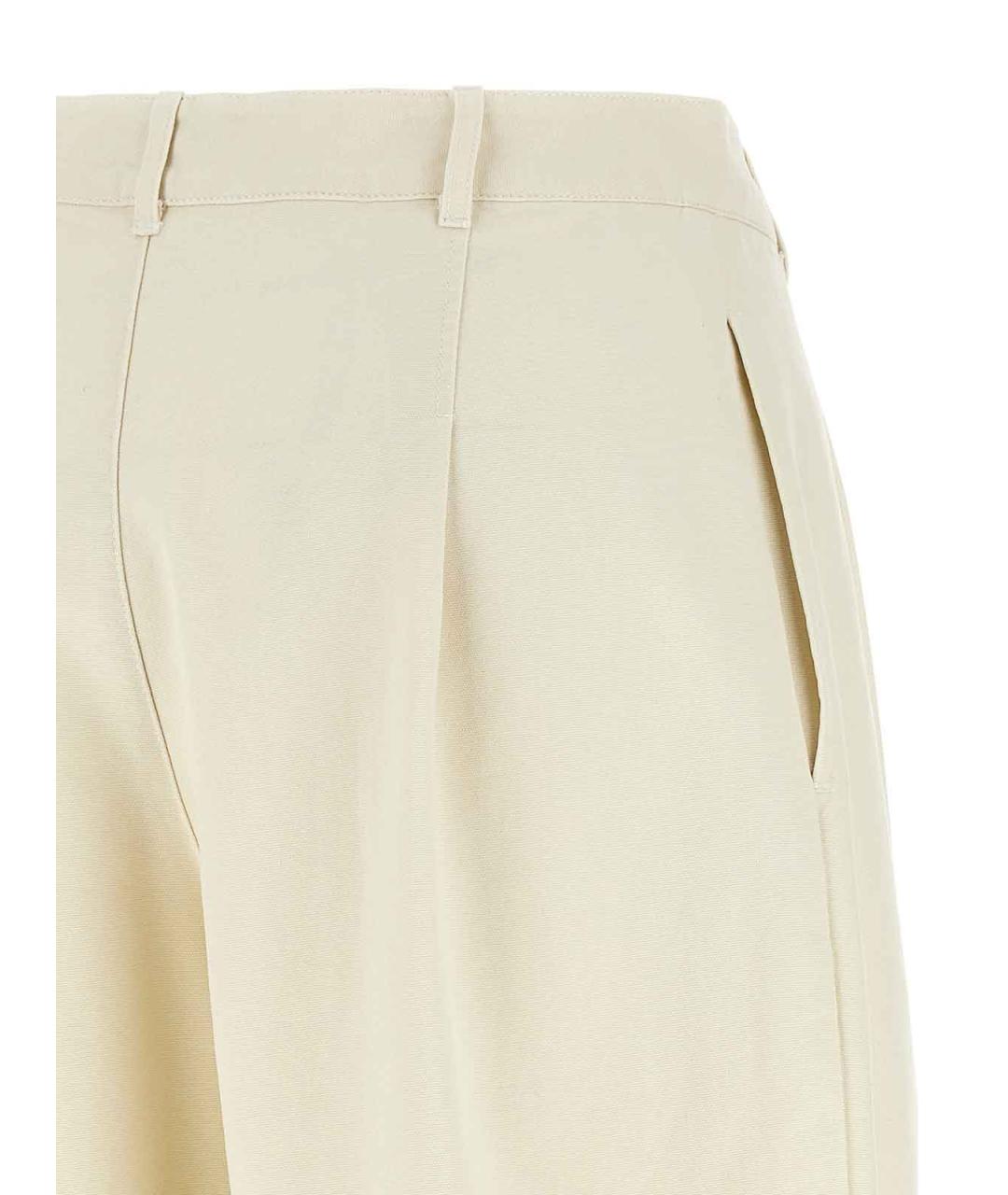 A.P.C. Бежевые хлопковые брюки широкие, фото 4