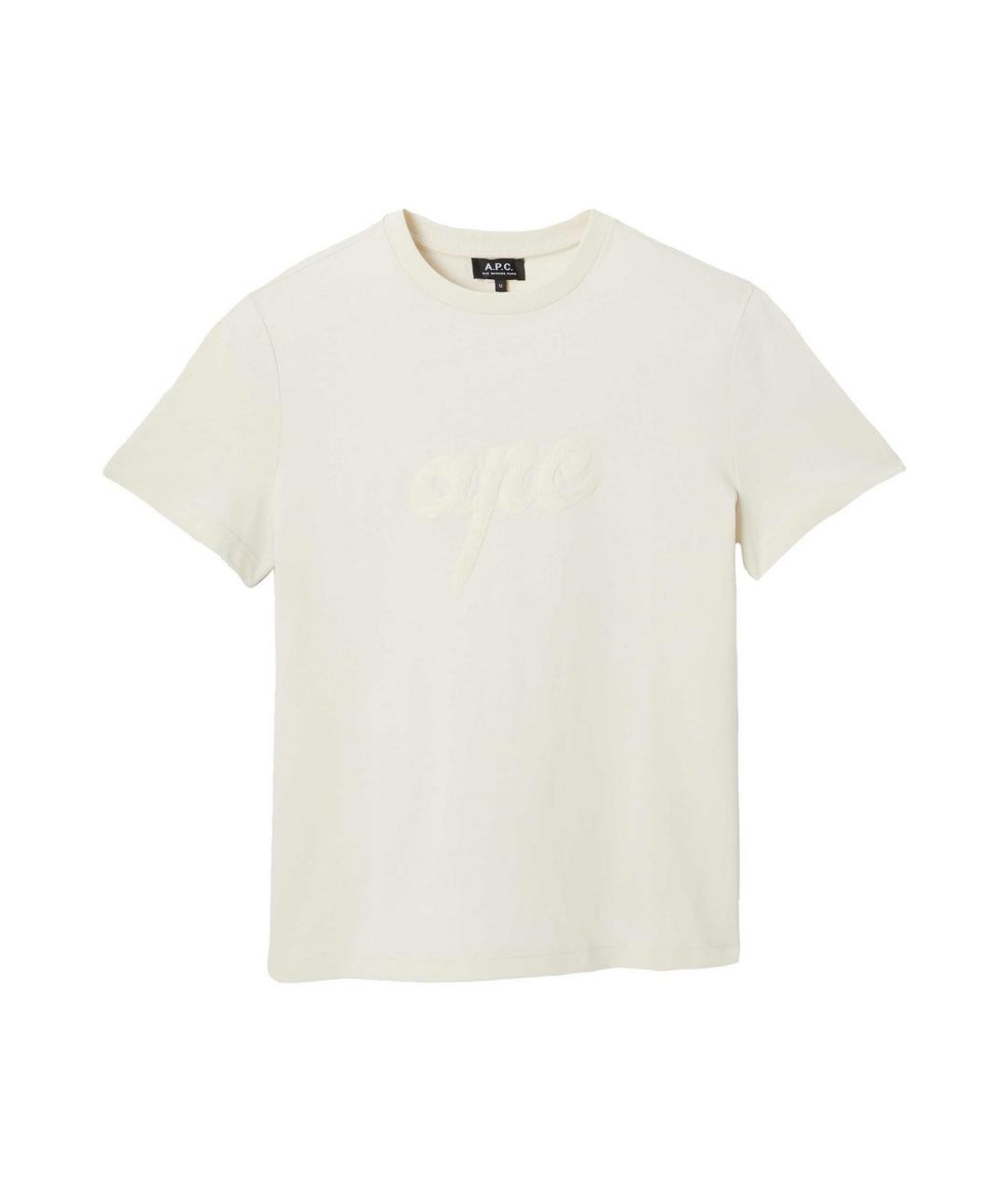 A.P.C. Бежевая хлопковая футболка, фото 1