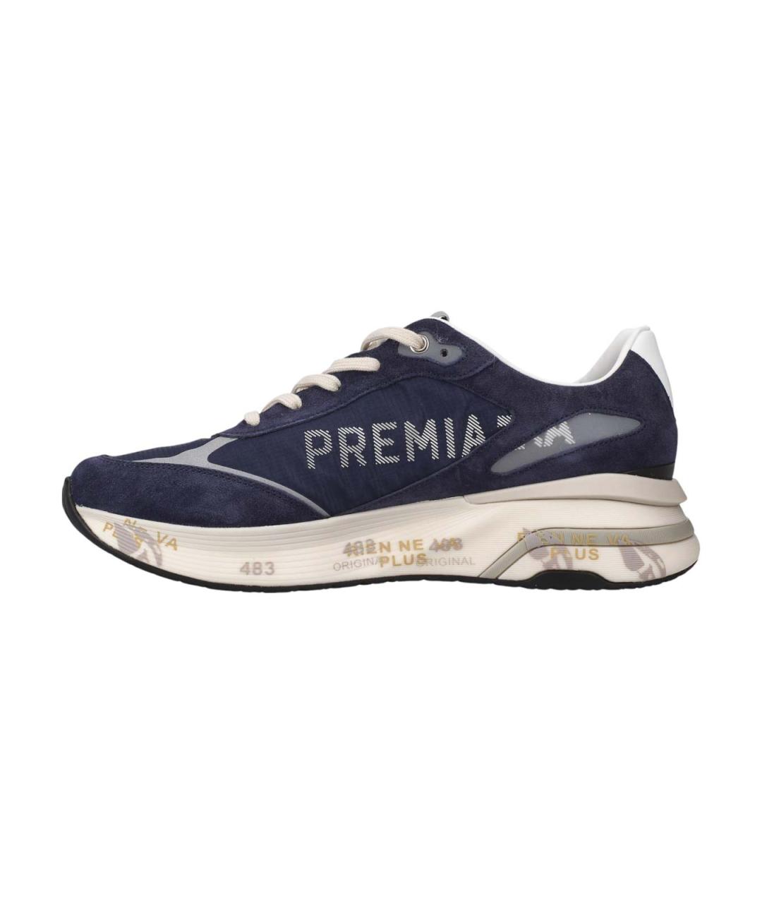 PREMIATA Синие резиновые низкие кроссовки / кеды, фото 3