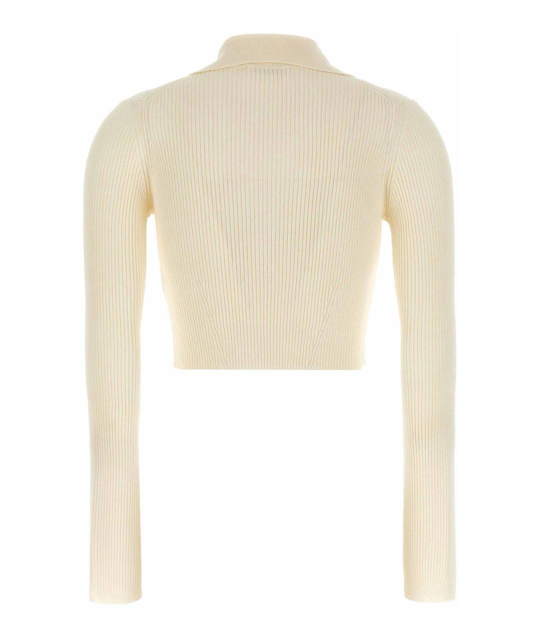 JIL SANDER Бежевый шерстяной кардиган, фото 2