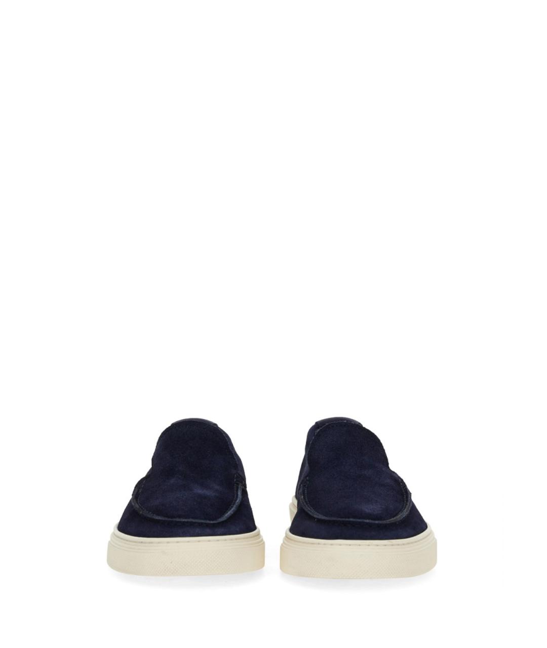 WOOLRICH Синие кожаные лоферы, фото 4