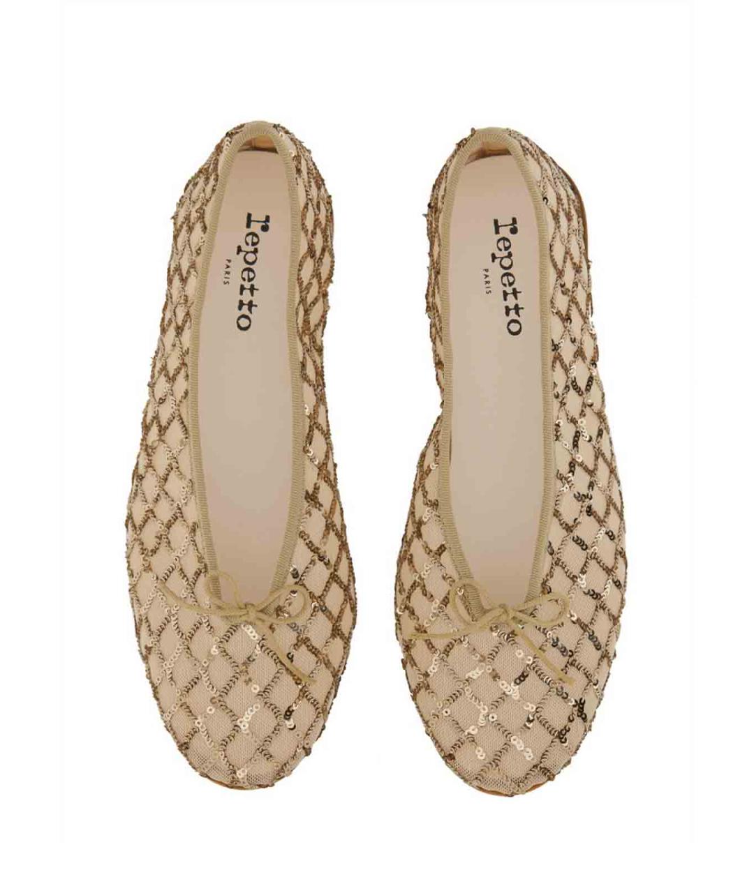 REPETTO Бежевые синтетические балетки, фото 5