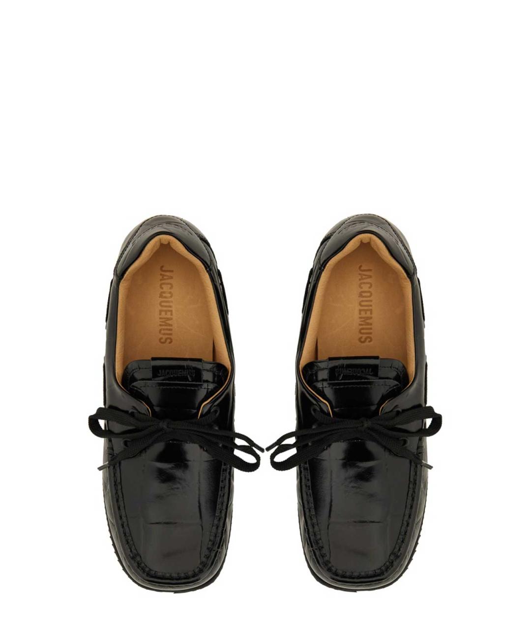 JACQUEMUS Черные кожаные лоферы, фото 6