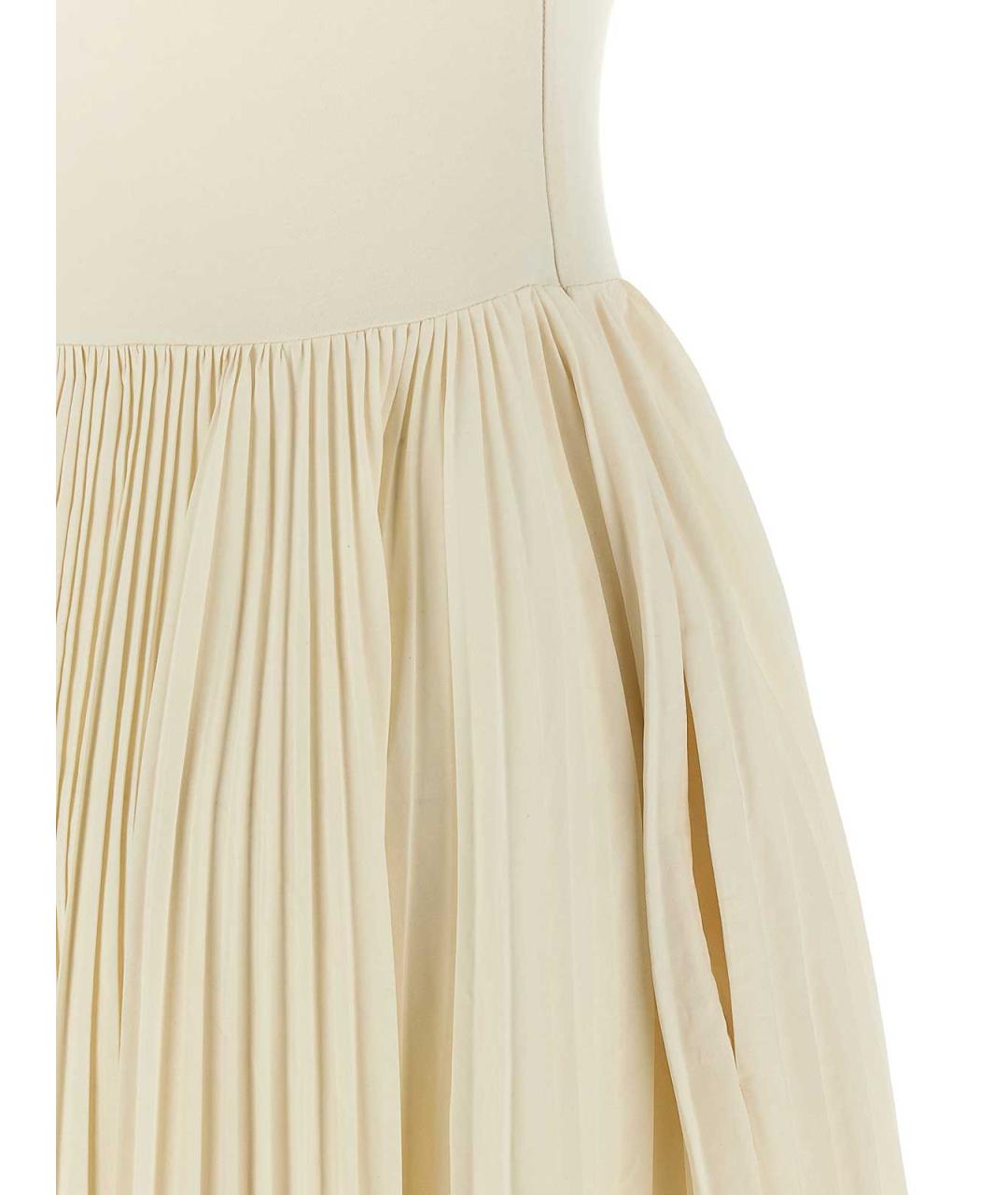 ALEXANDER MCQUEEN Белое хлопковое повседневное платье, фото 4