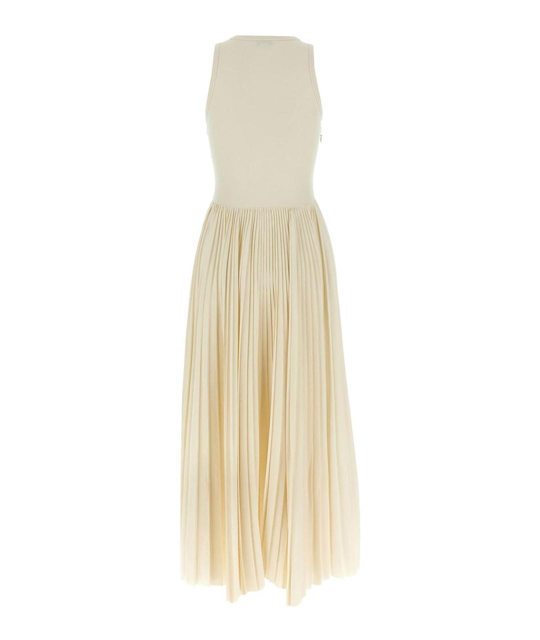 ALEXANDER MCQUEEN Белое хлопковое повседневное платье, фото 2