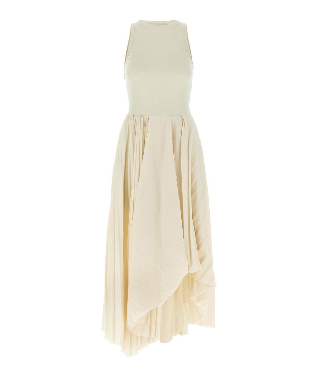 ALEXANDER MCQUEEN Белое хлопковое повседневное платье, фото 1