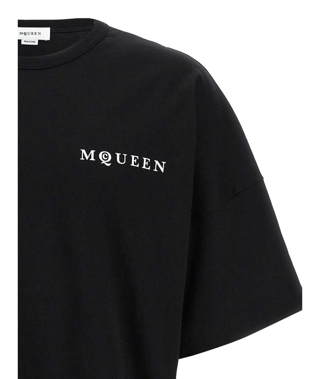 ALEXANDER MCQUEEN Черная хлопковая футболка, фото 3