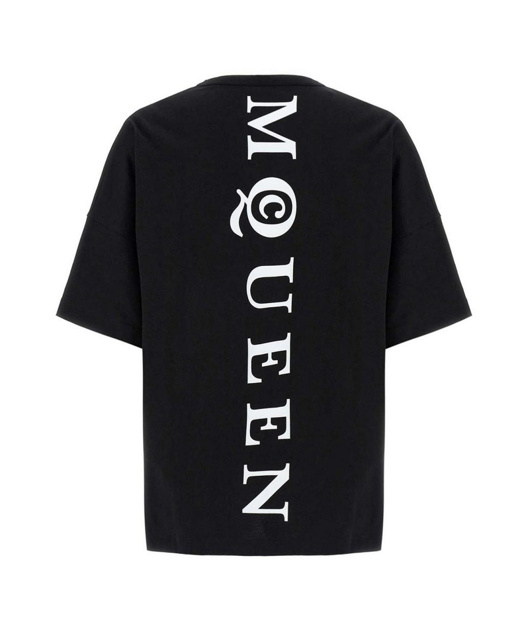 ALEXANDER MCQUEEN Черная хлопковая футболка, фото 2
