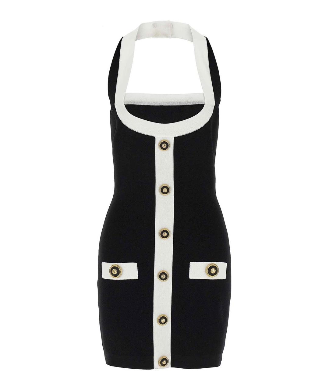 BALMAIN Черное вискозное повседневное платье, фото 1