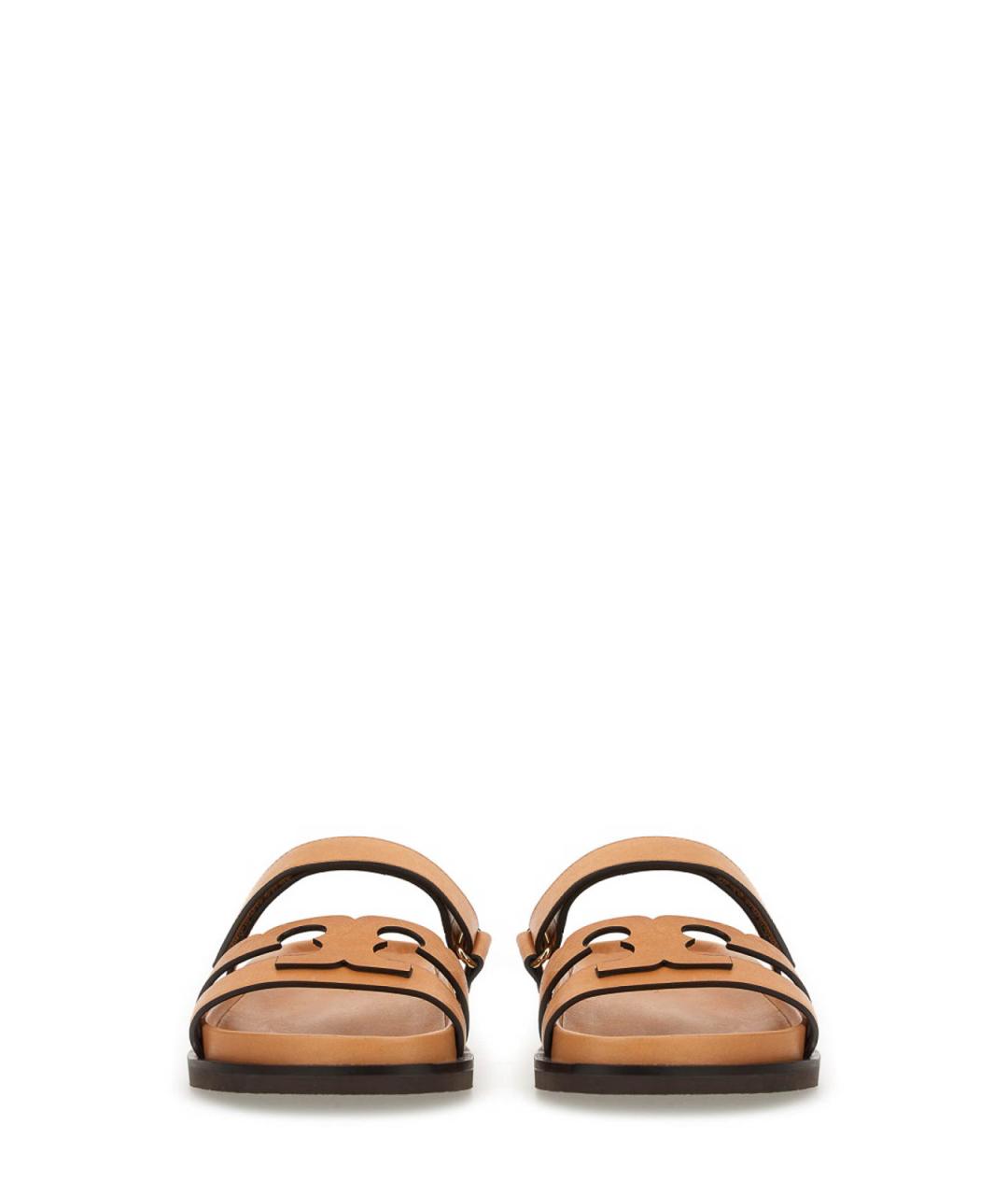 TORY BURCH Бежевые кожаные сандалии, фото 4