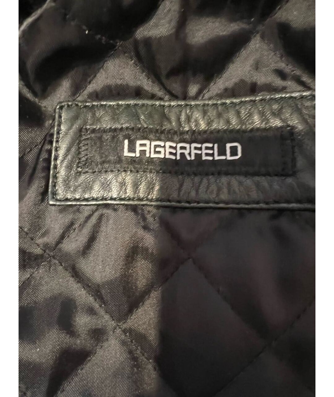 KARL LAGERFELD Черная кожаная куртка, фото 5