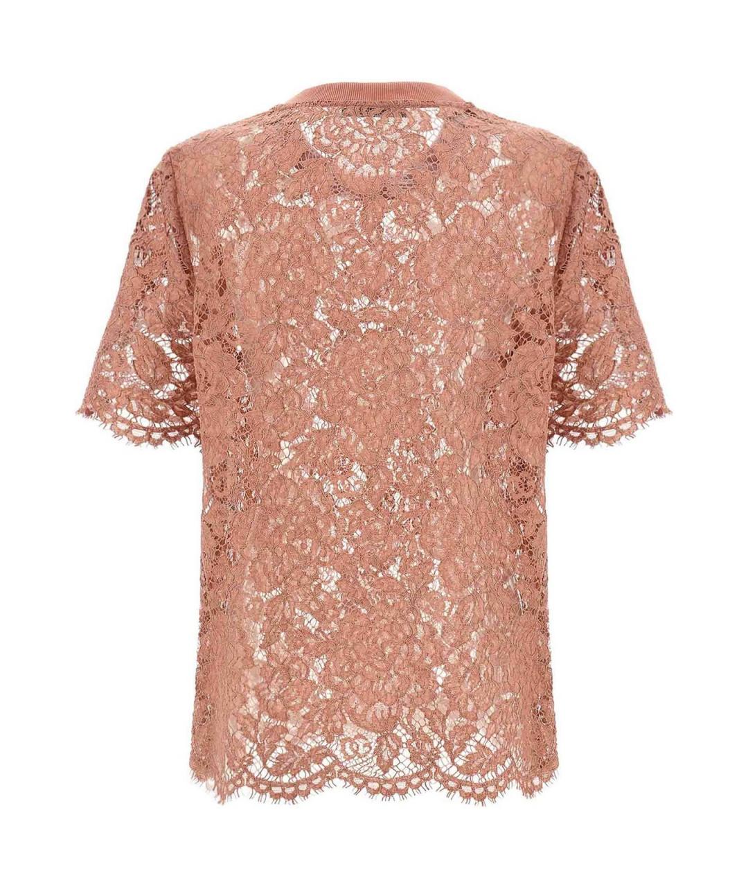DOLCE&GABBANA Бежевая вискозная футболка, фото 2