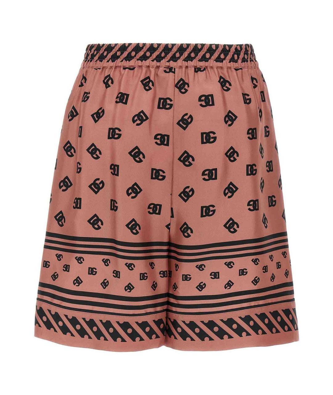 DOLCE&GABBANA Розовые шелковые шорты, фото 2