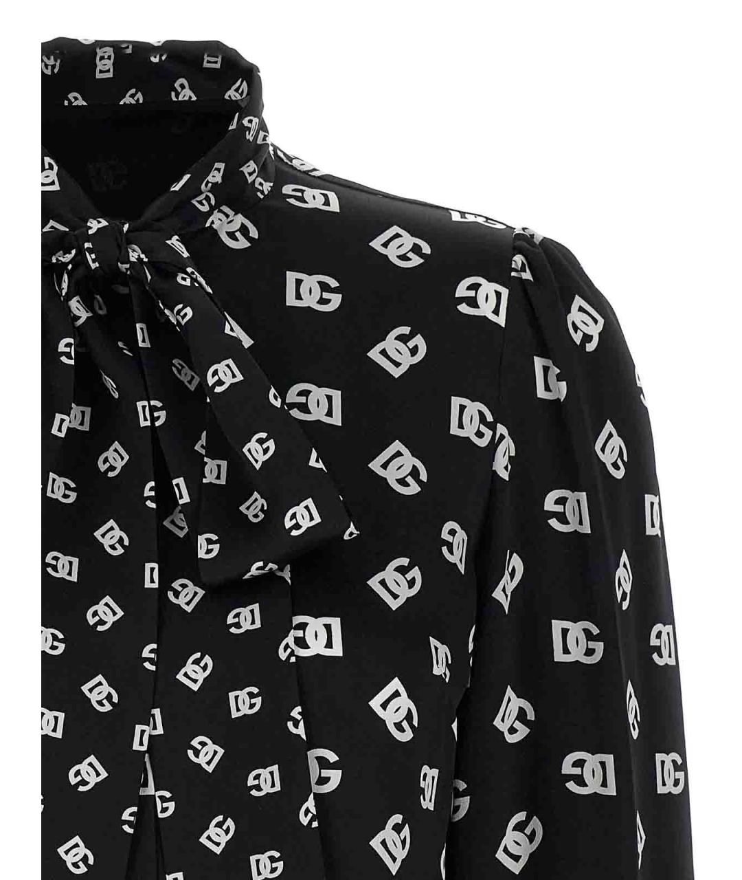 DOLCE&GABBANA Черная шелковая рубашка, фото 3