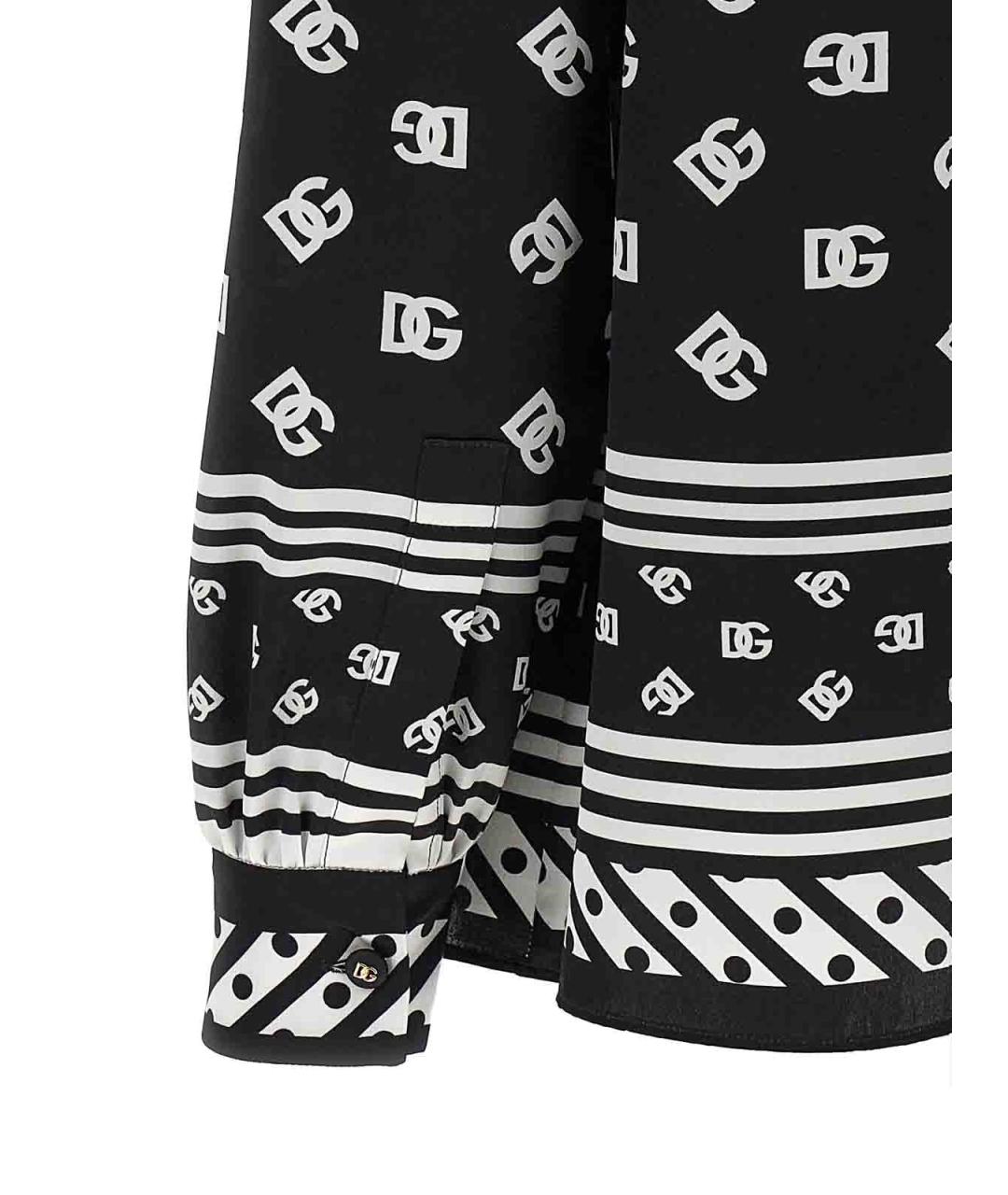 DOLCE&GABBANA Черная шелковая рубашка, фото 4