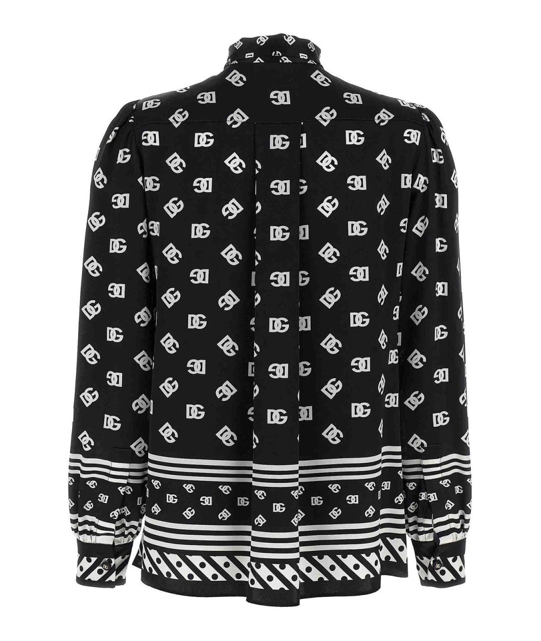 DOLCE&GABBANA Черная шелковая рубашка, фото 2