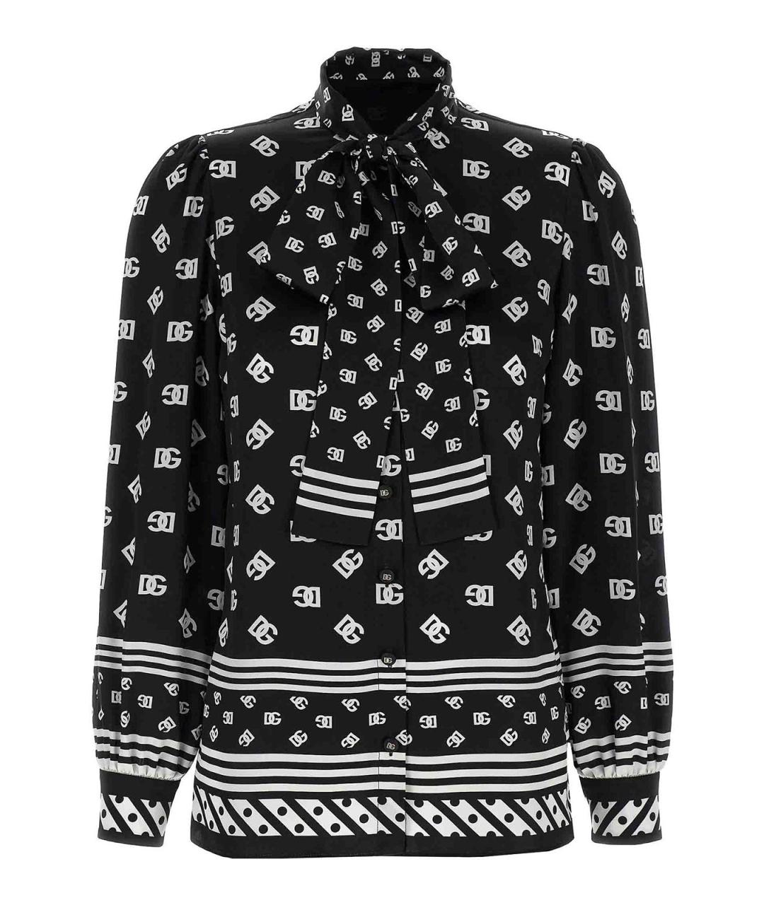 DOLCE&GABBANA Черная шелковая рубашка, фото 1