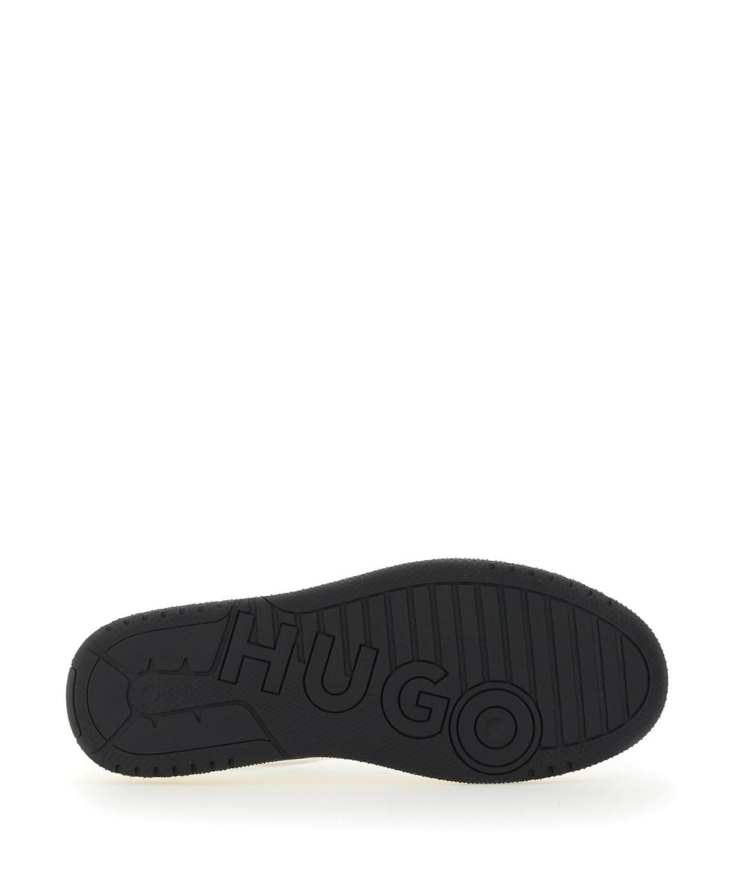 HUGO BOSS Черные кожаные низкие кроссовки / кеды, фото 6