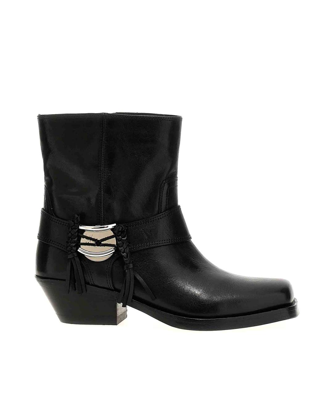ISABEL MARANT Черные кожаные ботильоны, фото 1