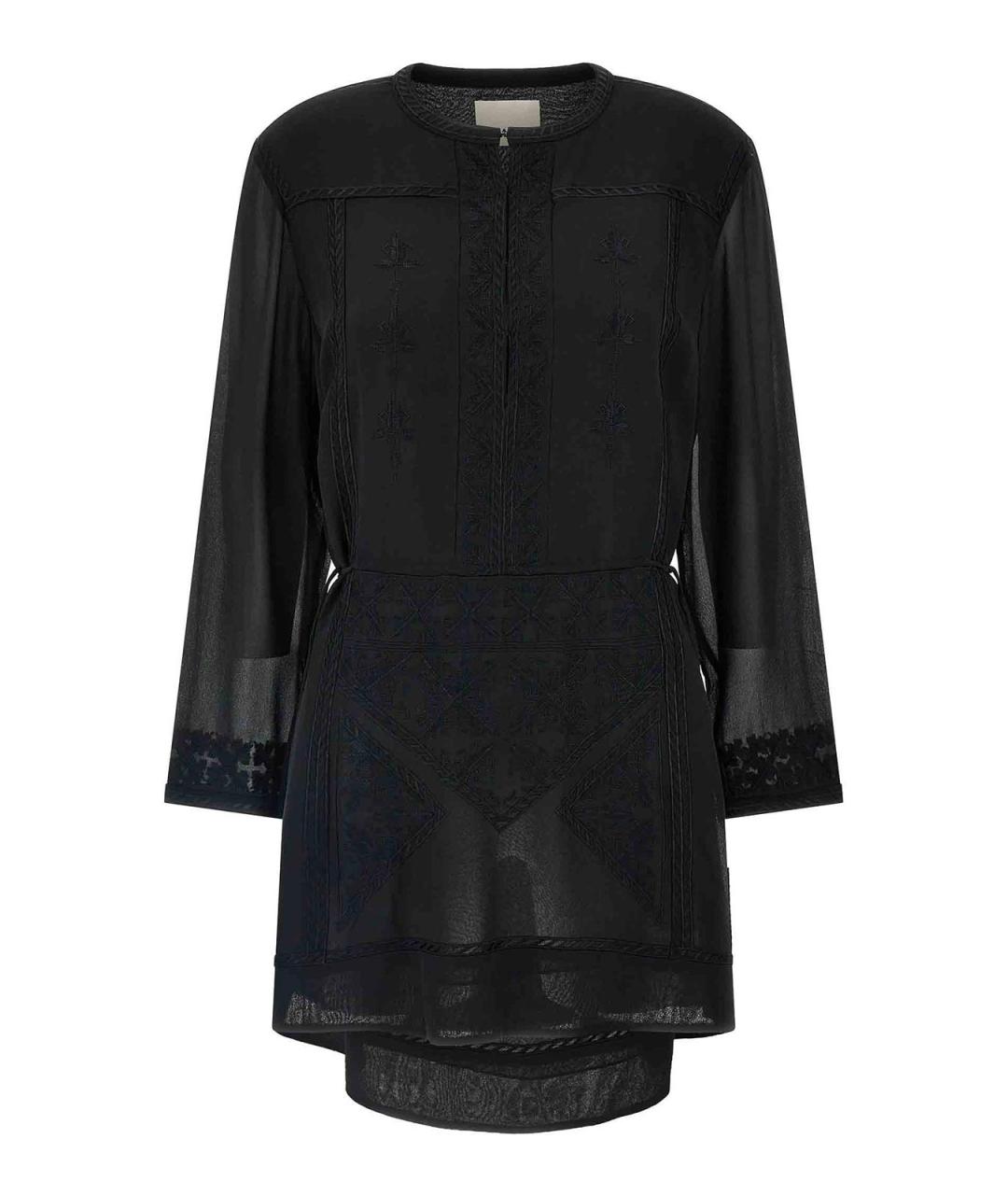 ISABEL MARANT Черное шелковое повседневное платье, фото 1