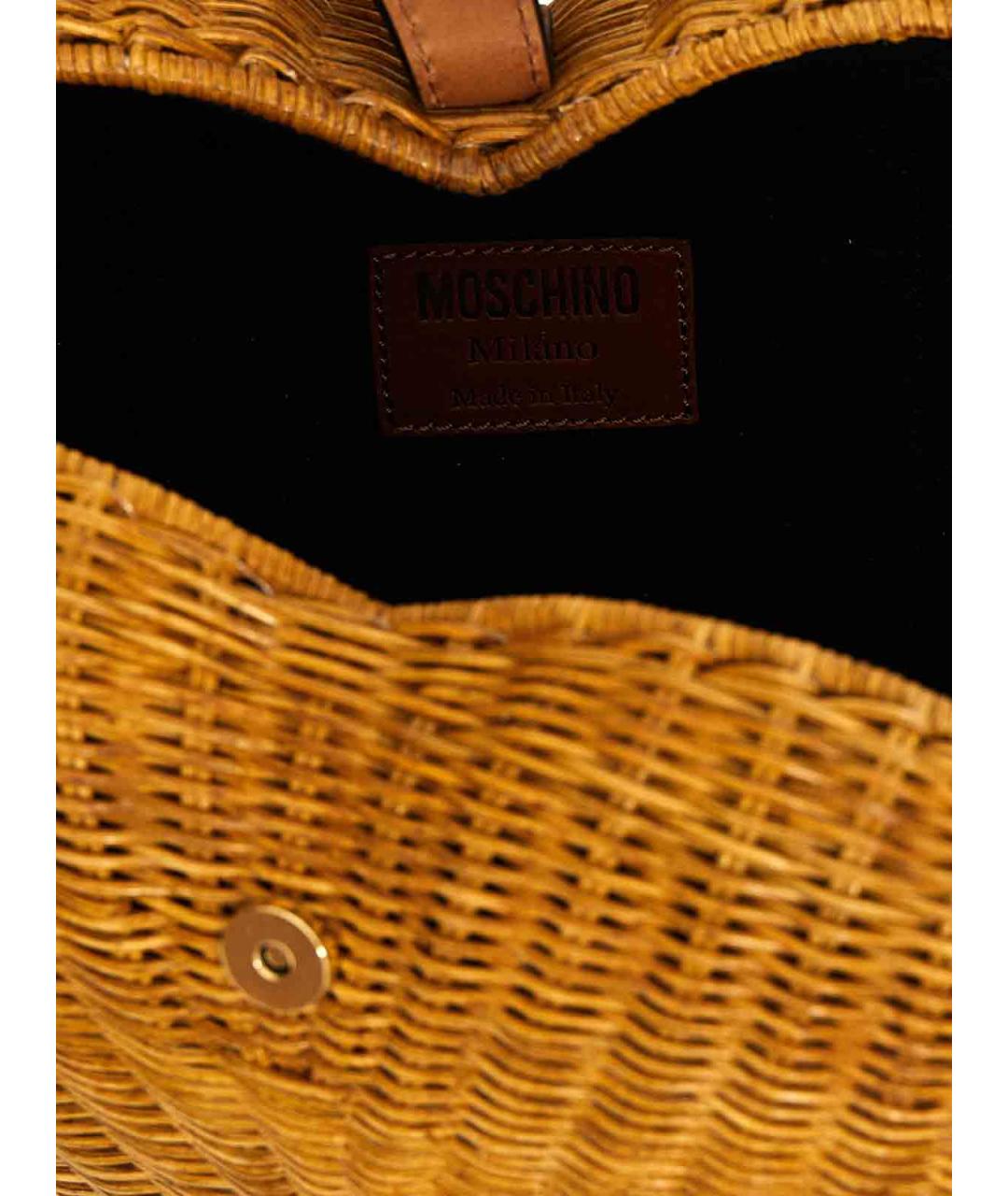 MOSCHINO Коричневая плетеная сумка через плечо, фото 4