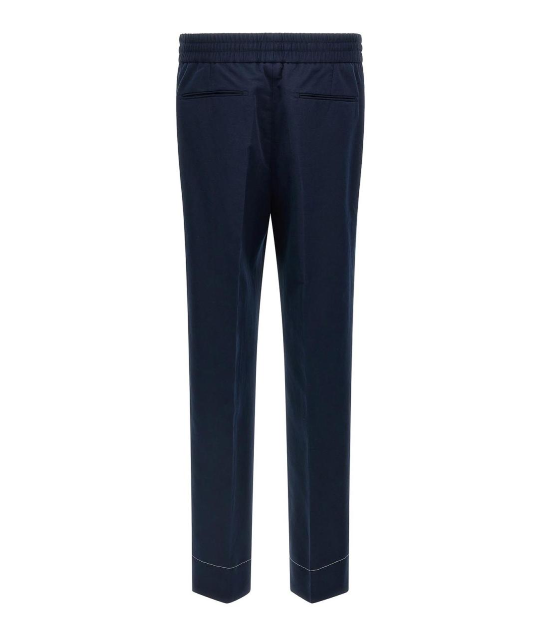 BRIONI Синие хлопковые повседневные брюки, фото 2