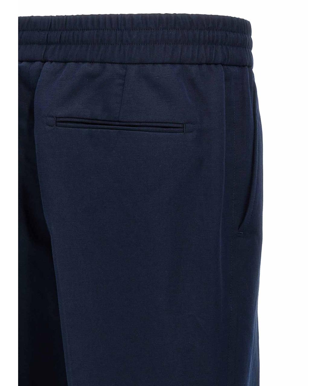 BRIONI Синие хлопковые повседневные брюки, фото 4