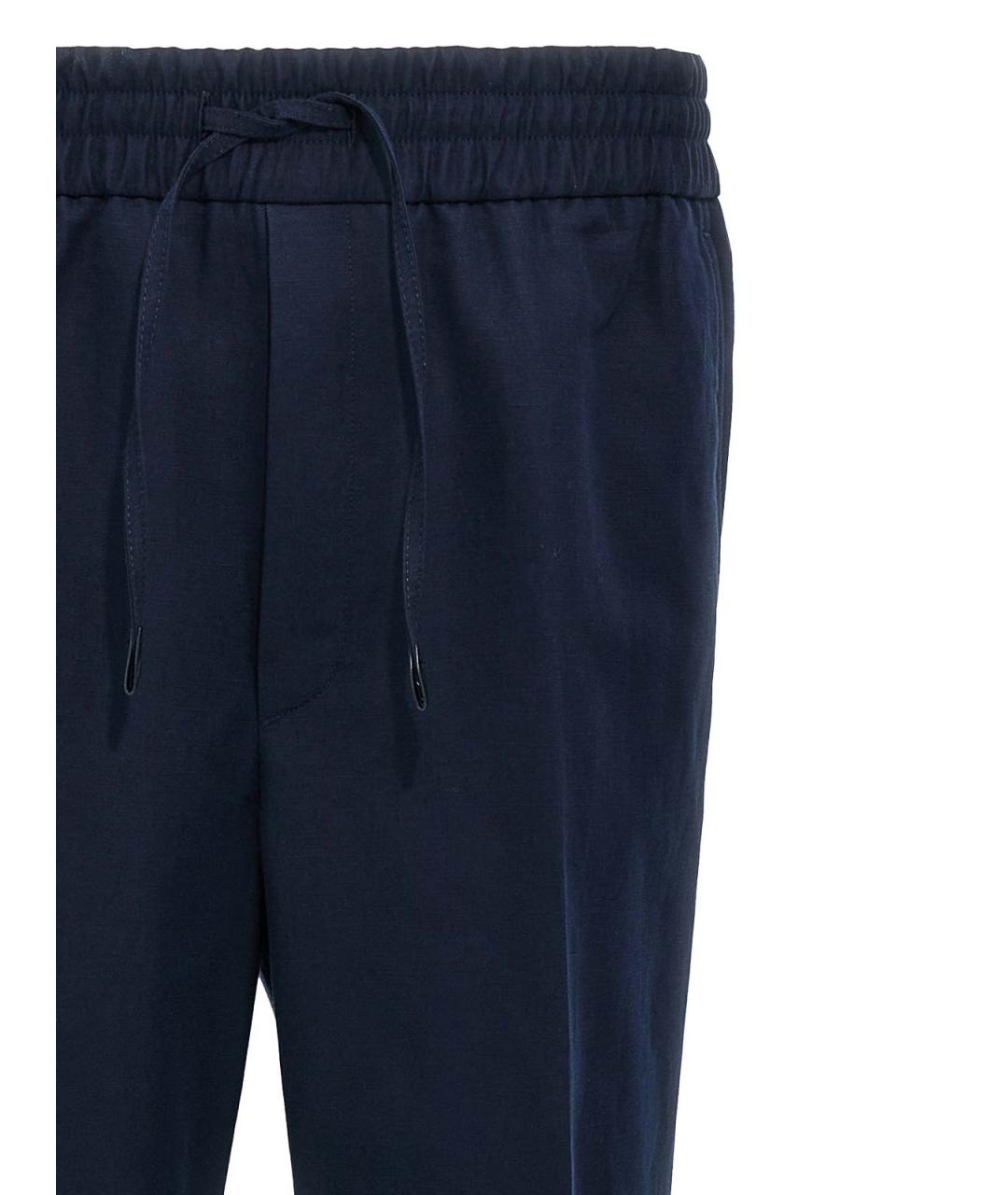 BRIONI Синие хлопковые повседневные брюки, фото 3