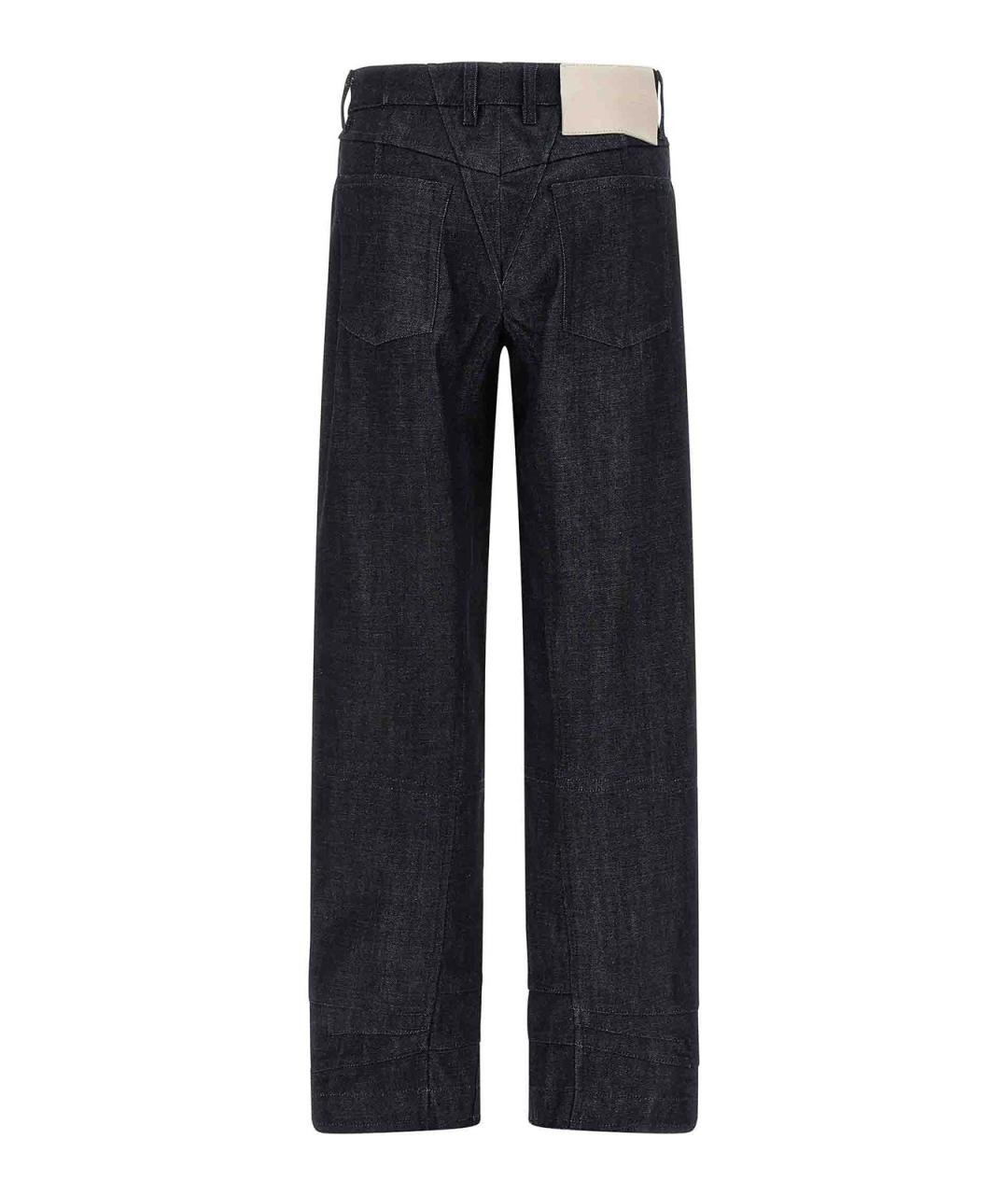 JIL SANDER Черные хлопковые прямые джинсы, фото 2