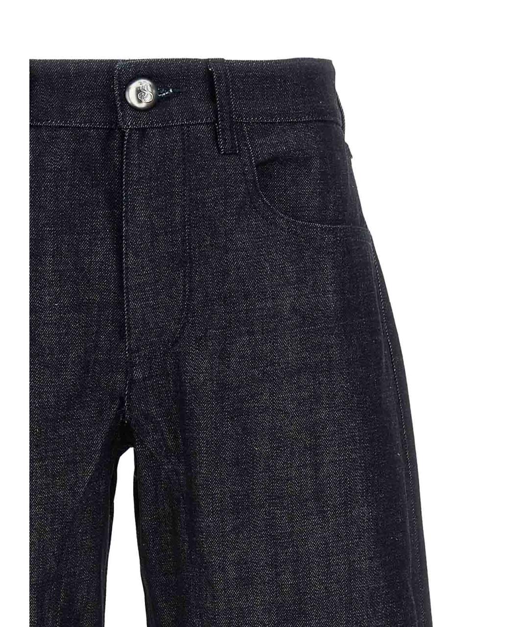 JIL SANDER Черные хлопковые прямые джинсы, фото 3