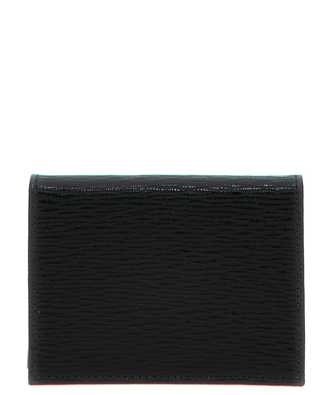 FERRAGAMO Черный кожаный кошелек, фото 2