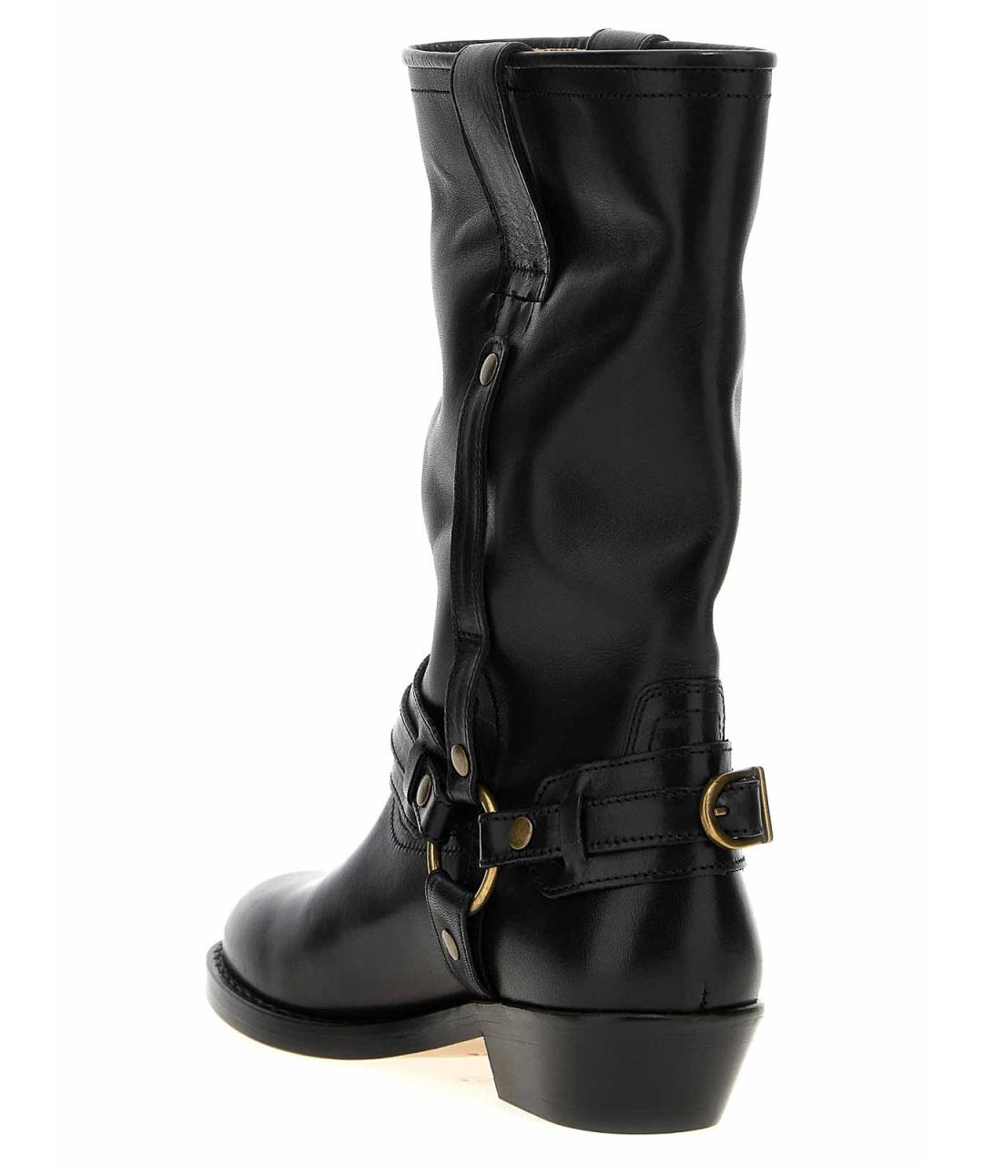 ISABEL MARANT Черные кожаные ботильоны, фото 3