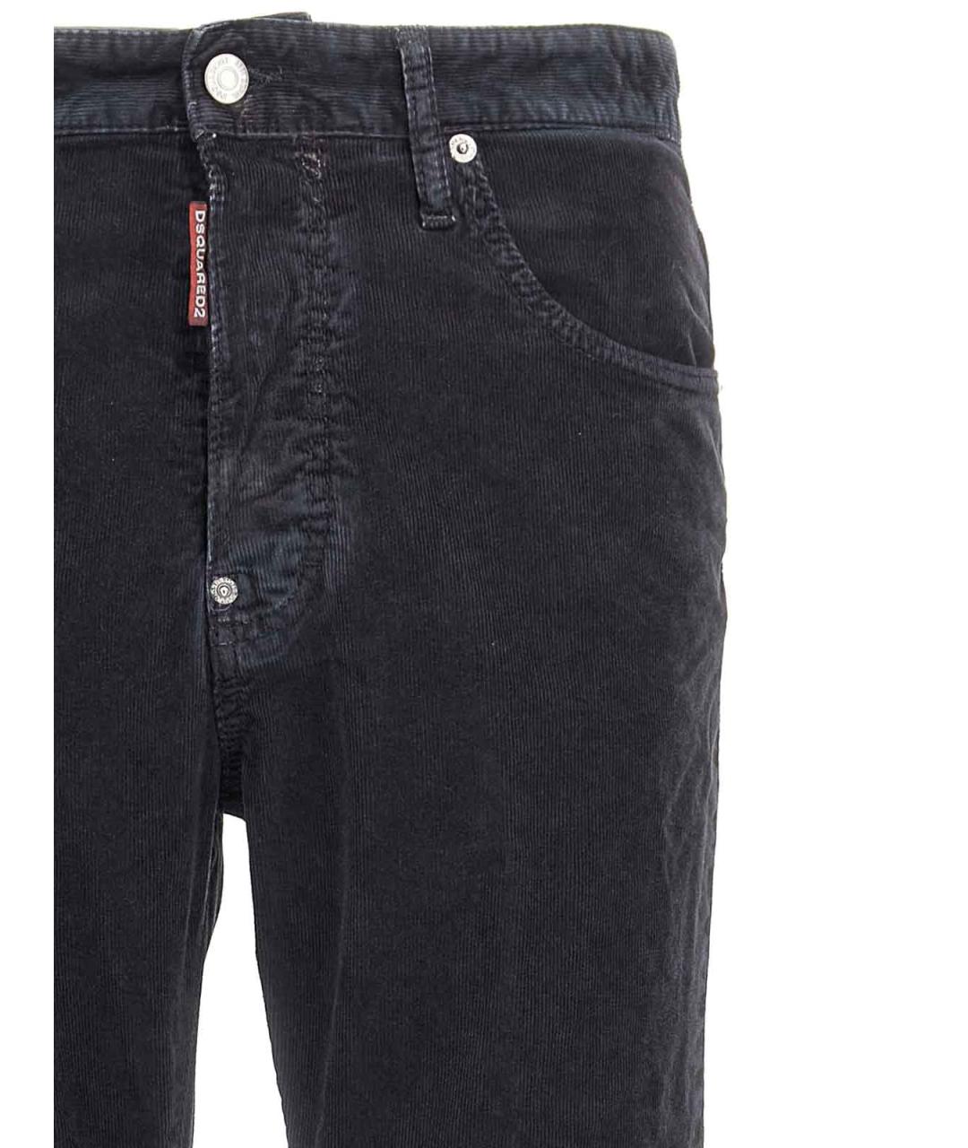 DSQUARED2 Синие кожаные повседневные брюки, фото 3
