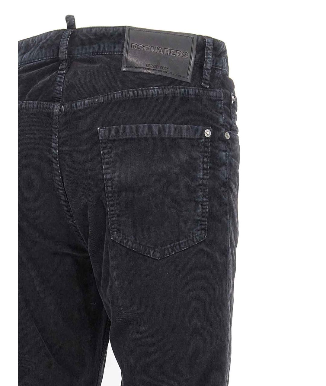 DSQUARED2 Синие кожаные повседневные брюки, фото 4