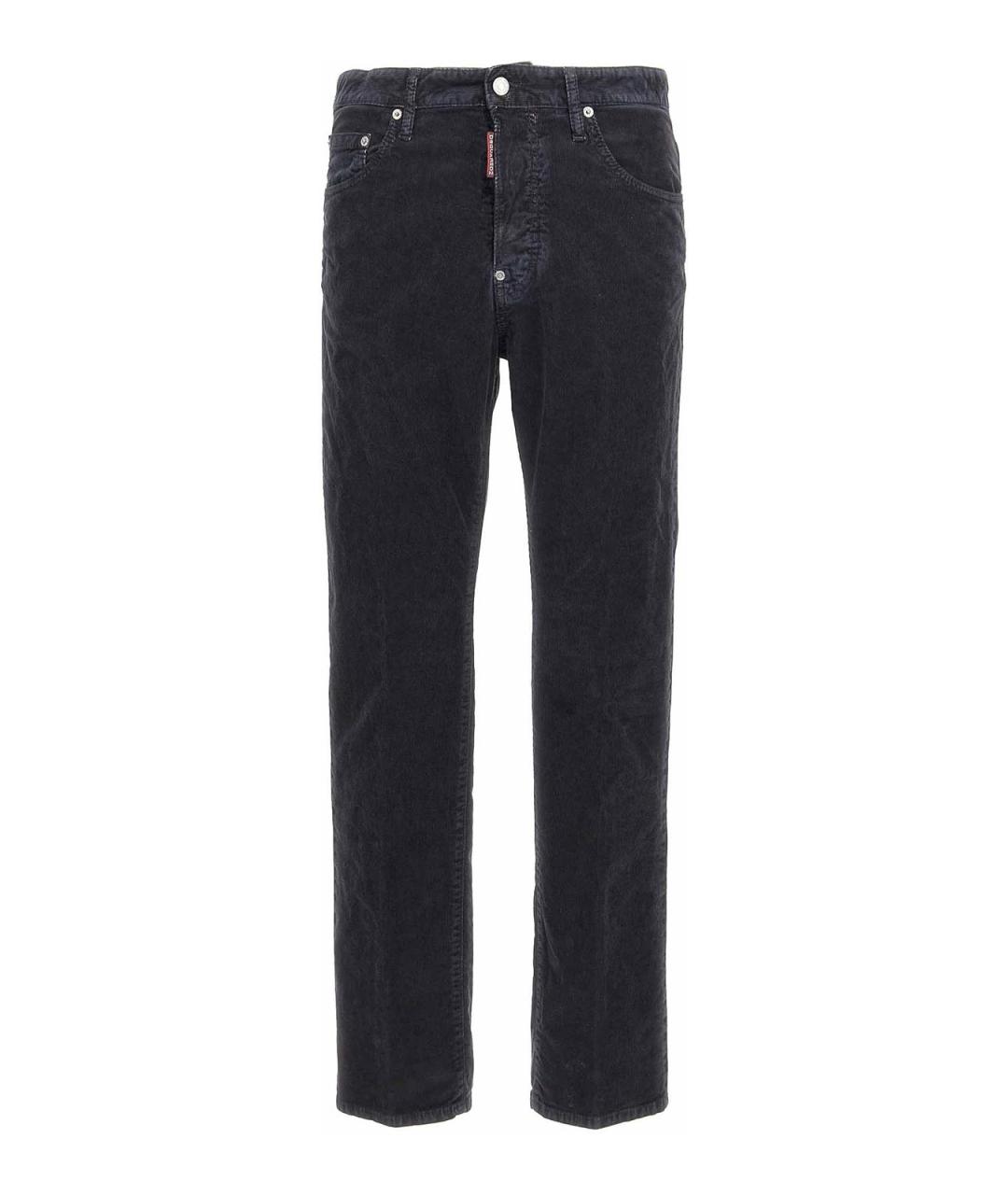 DSQUARED2 Синие кожаные повседневные брюки, фото 1