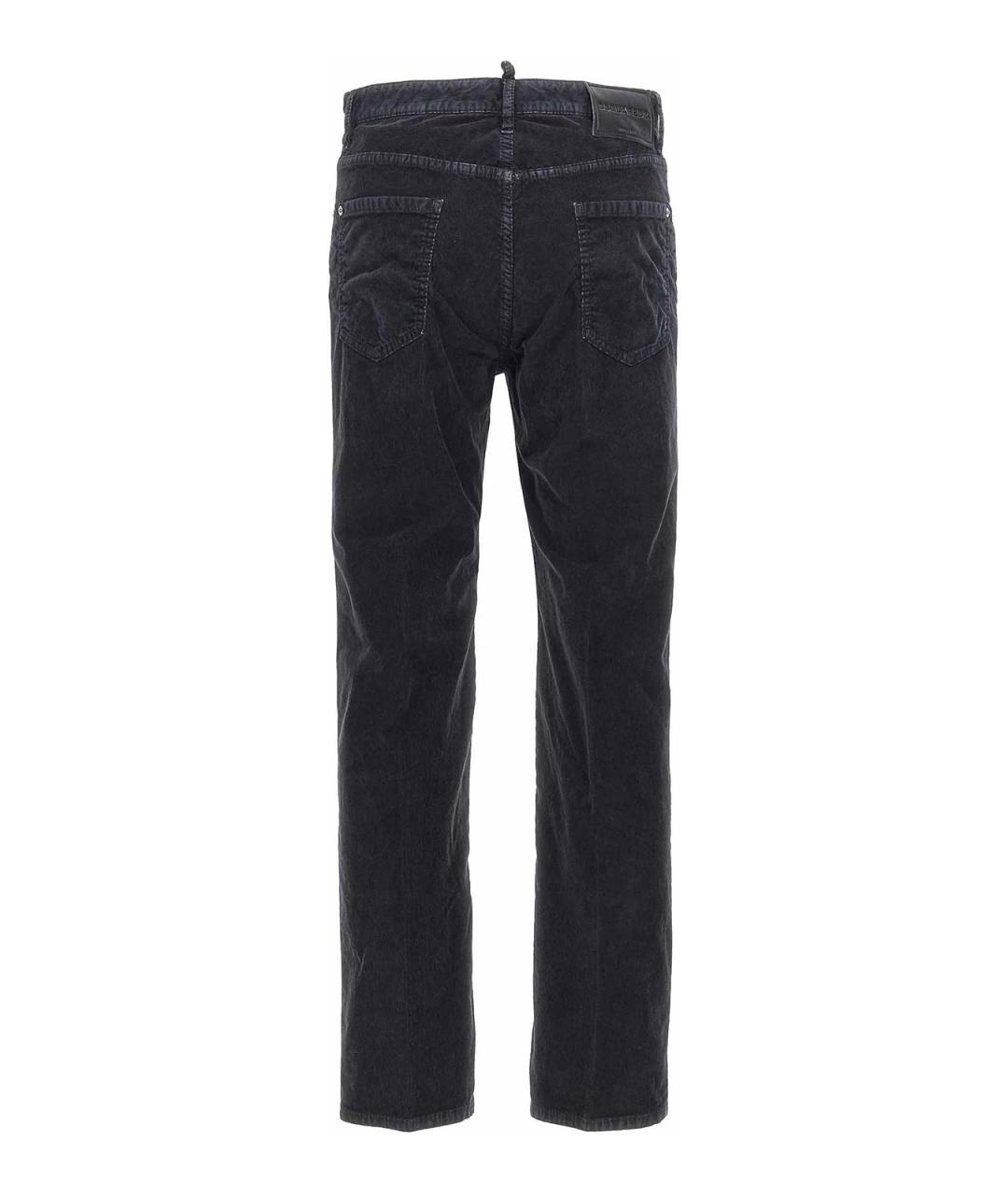 DSQUARED2 Синие кожаные повседневные брюки, фото 2