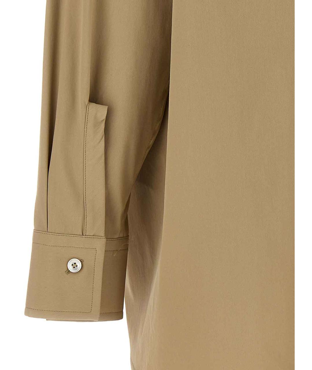 FERRAGAMO Бежевая хлопковая рубашка, фото 4