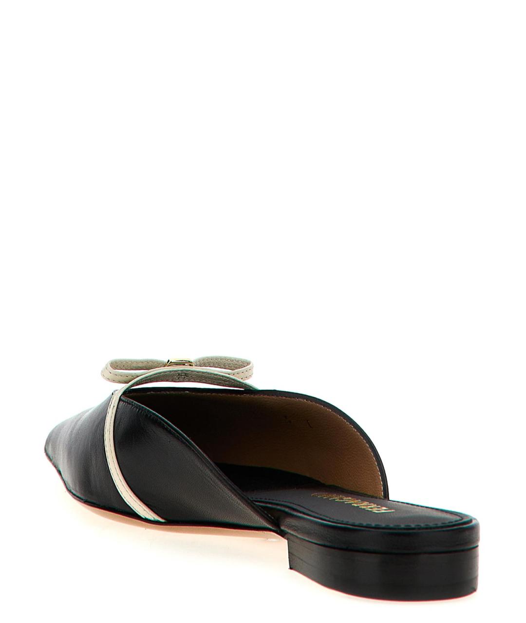 FERRAGAMO Черные кожаные мюли, фото 3