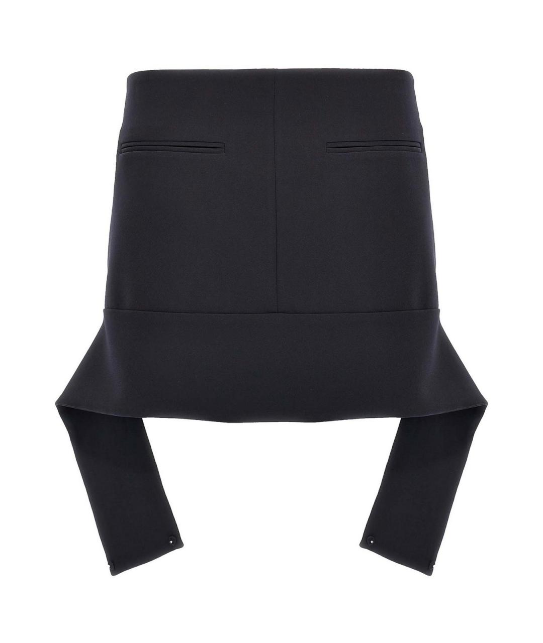 COURREGES Синяя полиэстеровая юбка мини, фото 1